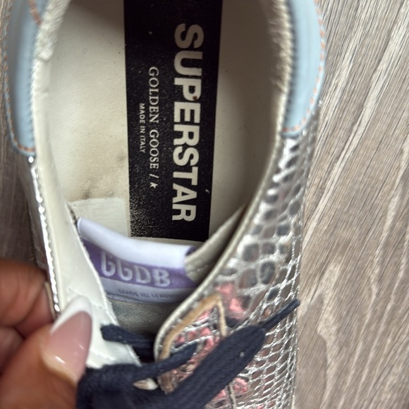 GOLDEN GOOSE Superstar Metallic Mock-Croc Sneakers 39 - Picture 7 of 9